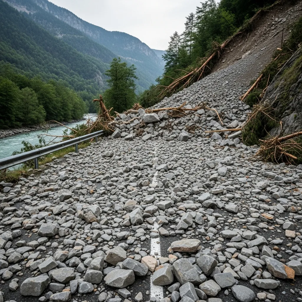 Aanzienlijke verkeershinder na nieuw rotsafschuiving in Ariège