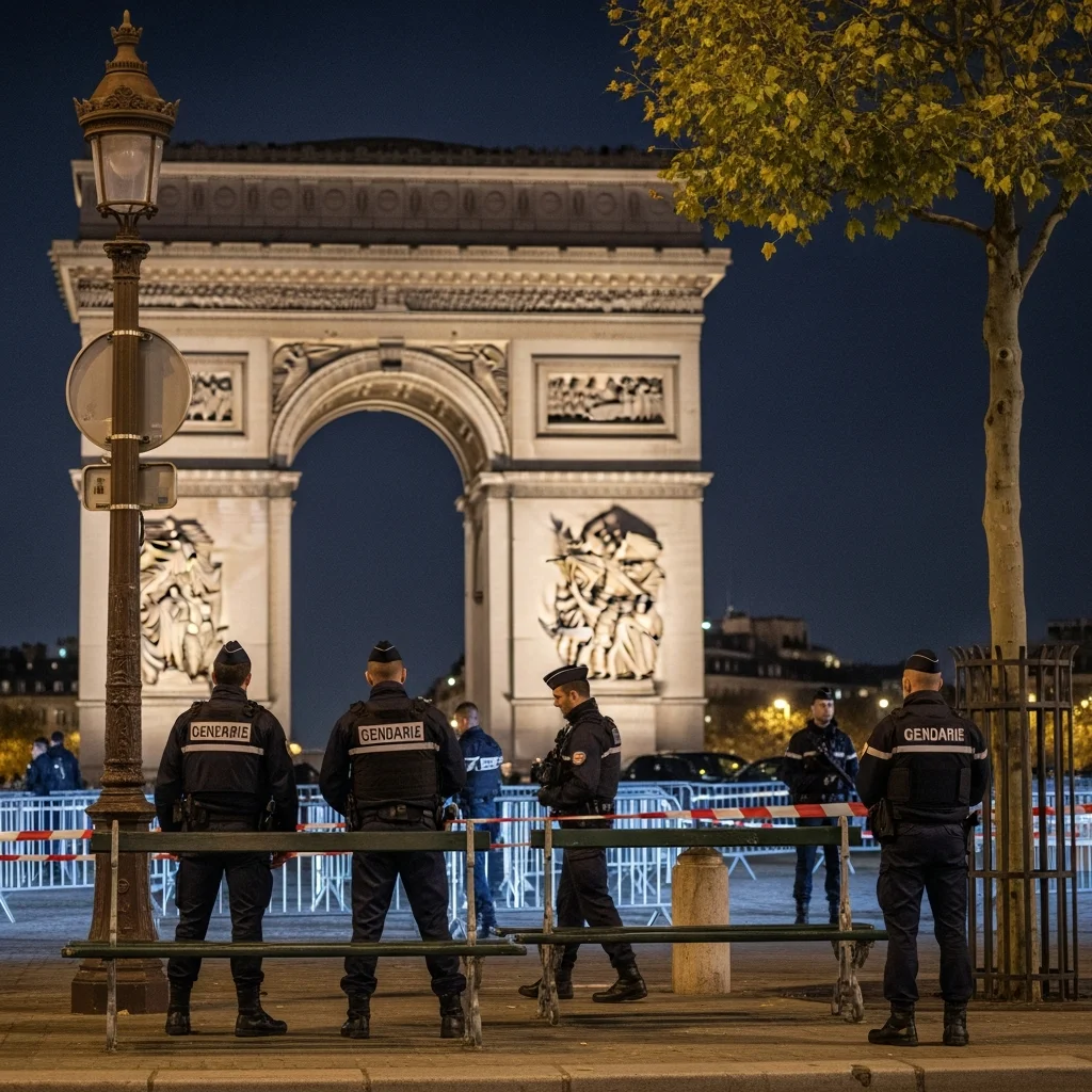 Man met mes neergeschoten bij aanval op gendarmes bij Arc de Triomphe