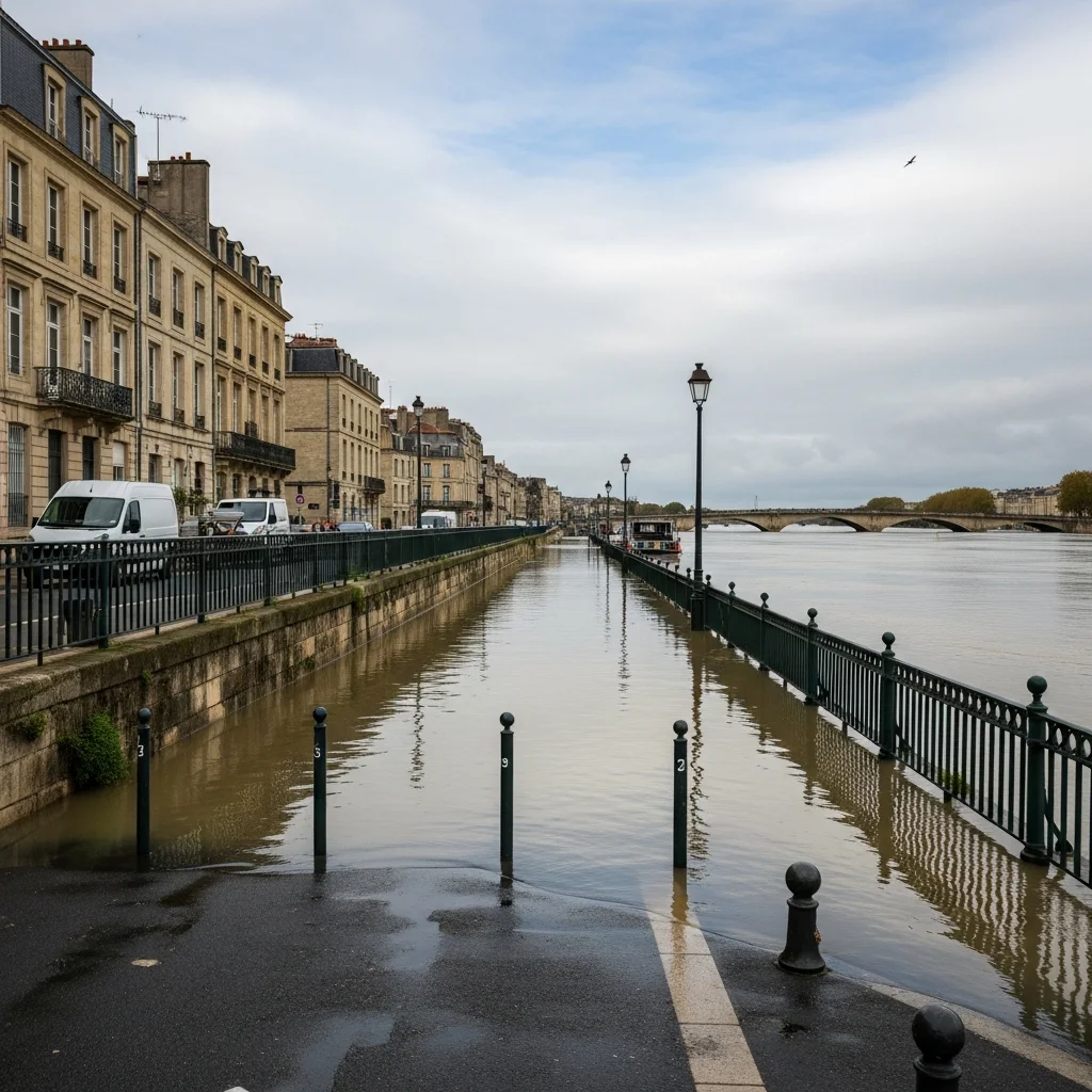 Wateroverlast in Bordeaux loopt terug na hoge waterstand Garonne