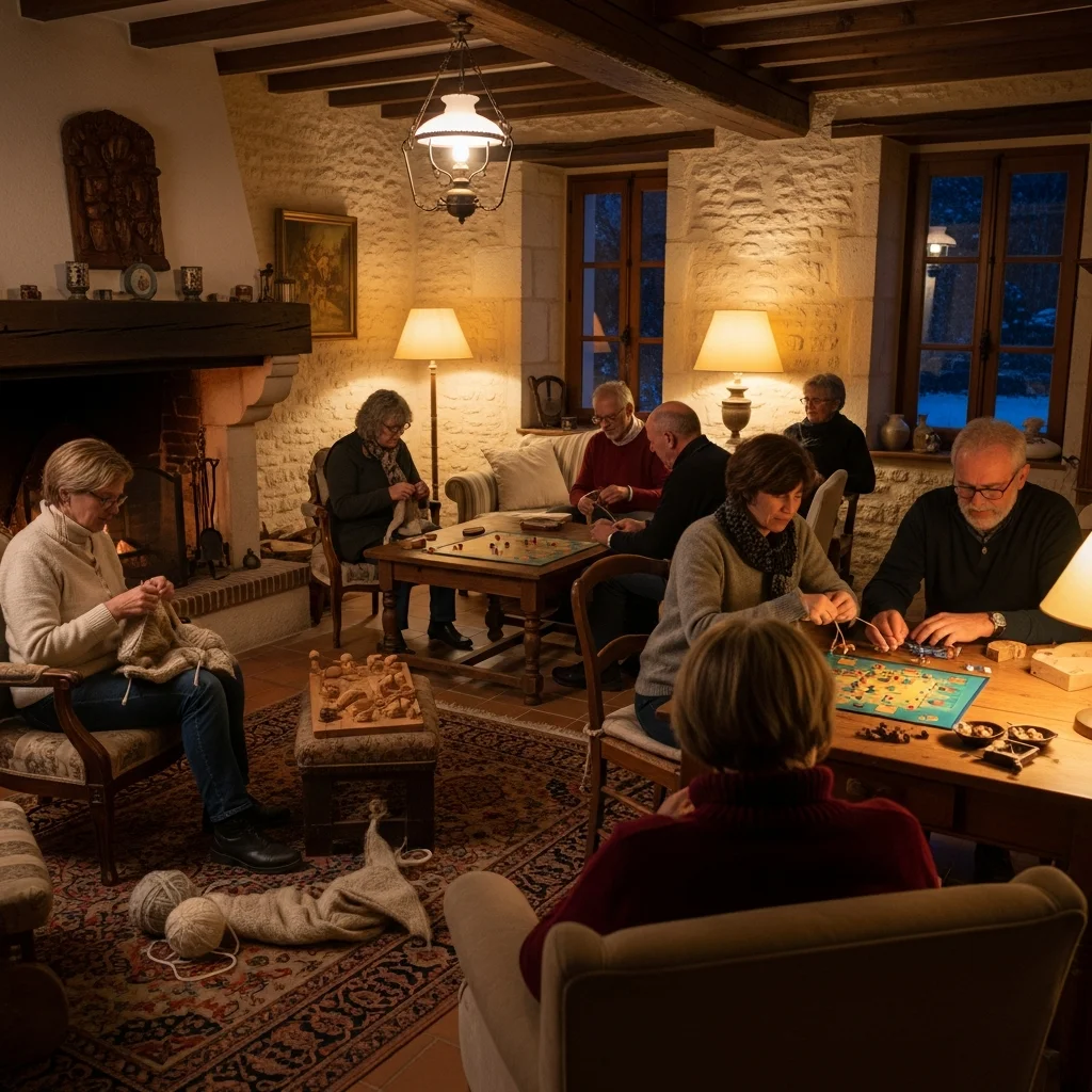 Hoe Franse huishoudens omgaan met de lange winteravonden zonder tv of internet