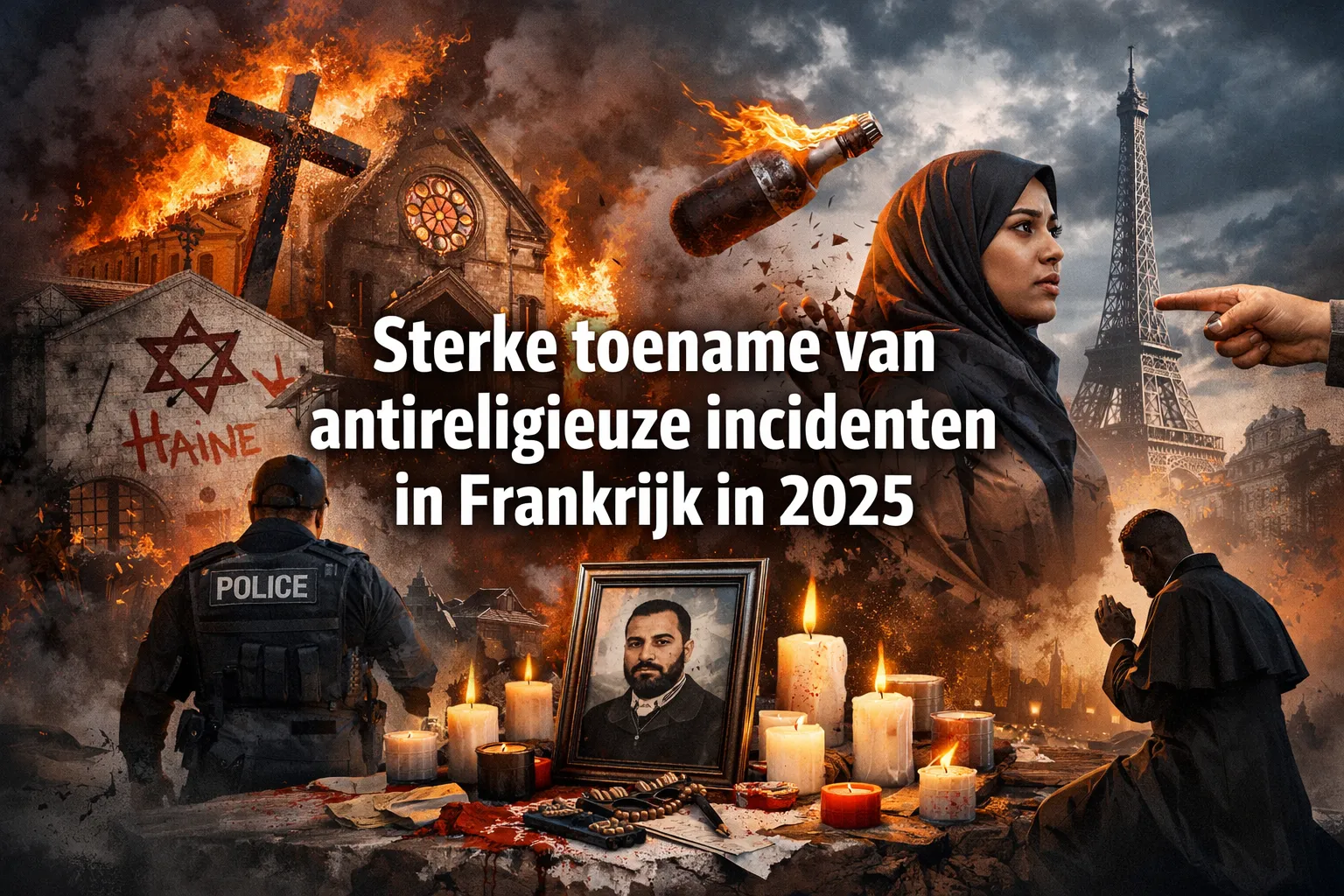 Sterke toename van antireligieuze incidenten in Frankrijk in 2025