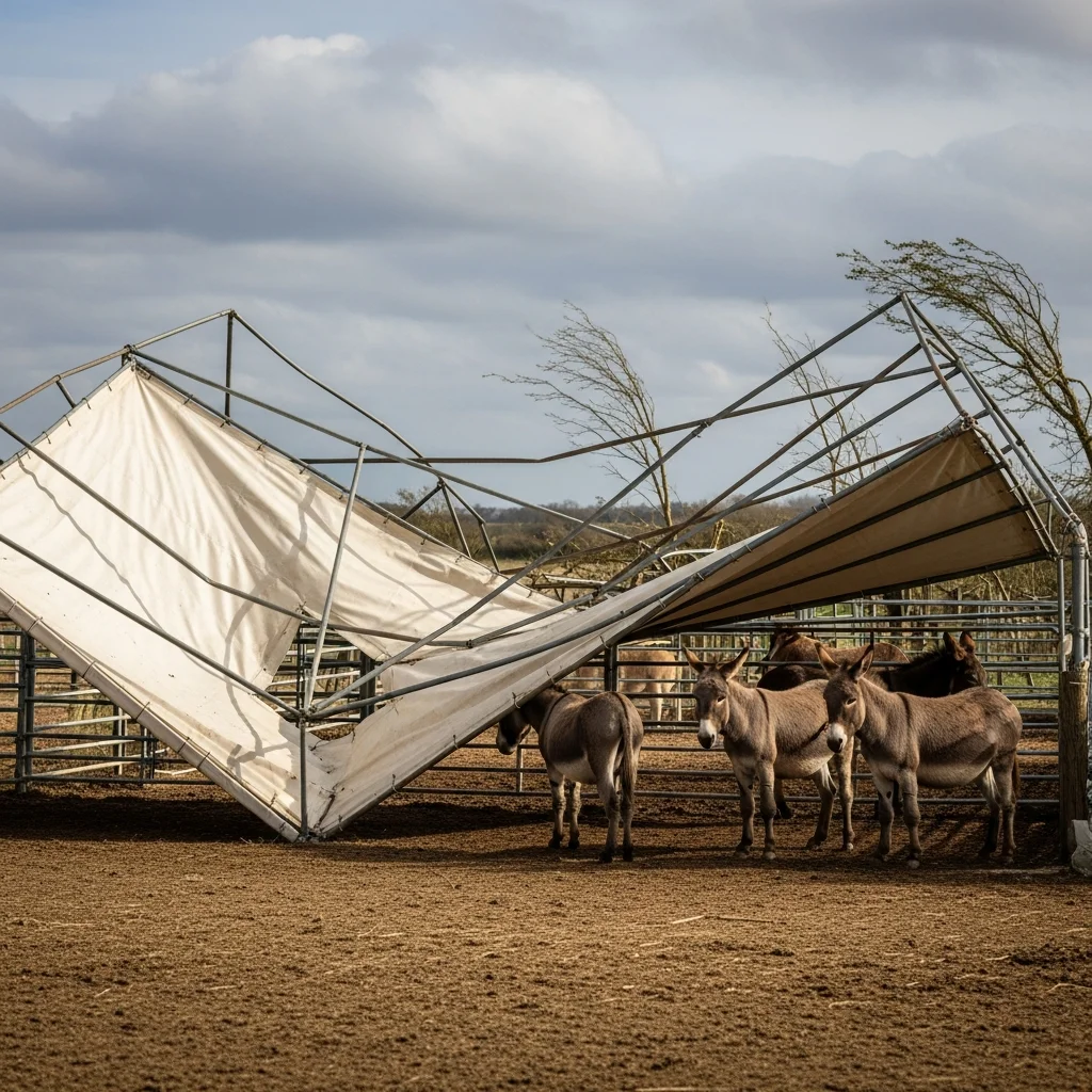 Storm Nils veroorzaakt grote schade bij ezelhouderij in Tarn
