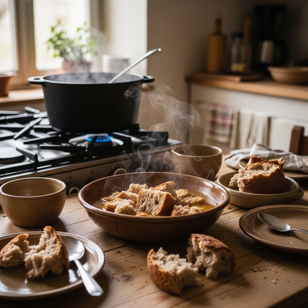 Simpel, stevig, sociaal: waarom Fransen dol zijn op de ‘soupe au pain’ in de winter