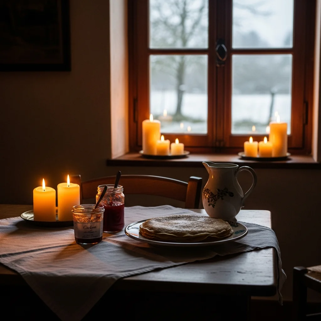 Achtergrond van het Franse feest Chandeleur op 2 februari